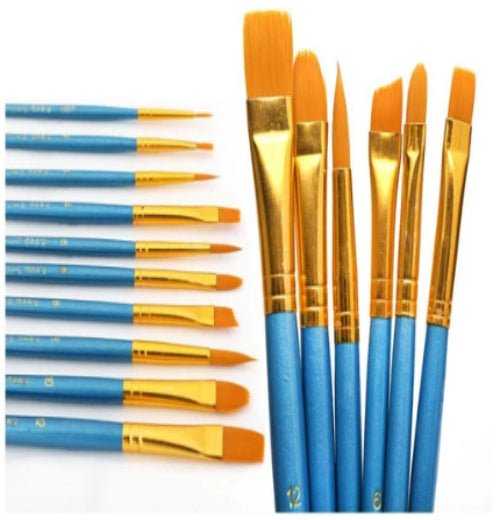 6 Stück Flachpinsel Acryl Pinsel Für Acrylfarben  Produktbild-Vorschau 1