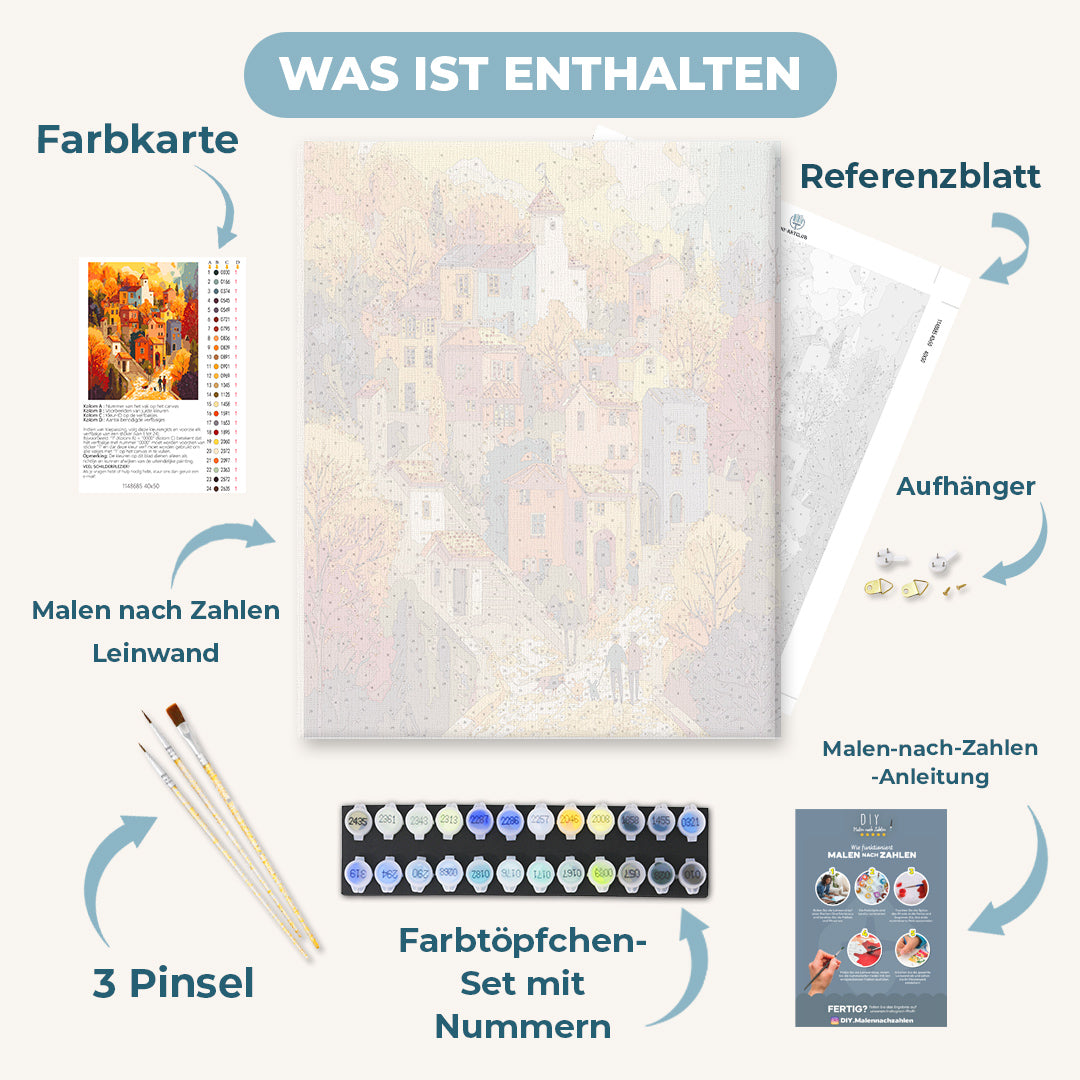 Malen Nach Zahlen Apfel – DIY Leinwand-Bild 40x50cm Mit Rahmen & Acrylfarben, Für Erwachsene & Jugendliche