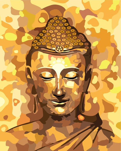 Malen nach Zahlen - Der goldene Buddha