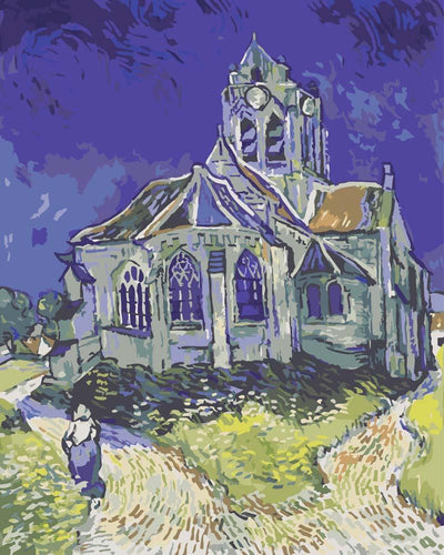 Malen nach Zahlen - Die Kirche von Auvers - Vincent van Gogh