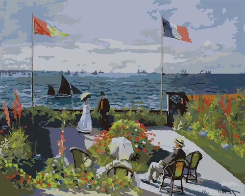 Malen nach Zahlen - Die Terrasse von Sainte‑Adresse - Claude Monet