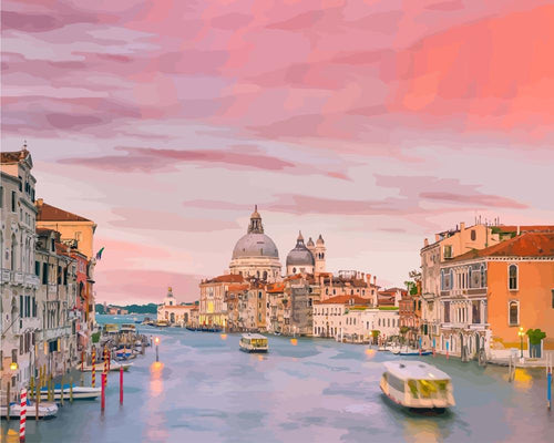 Malen nach Zahlen - Grand Canal in Venedig - Italien