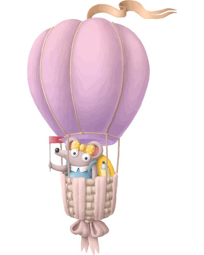 Malen nach Zahlen - Heißluftballon - Maus