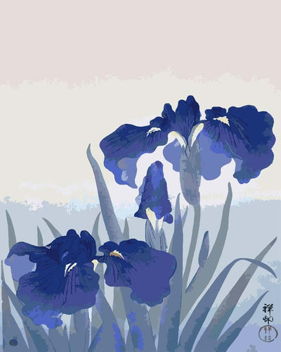 Malen nach Zahlen - Iris flowers (1925 - 1936) by Ohara Koson