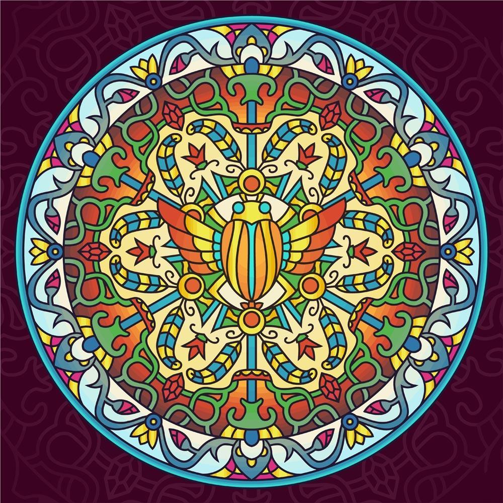 Malen nach Zahlen   Mandala   Ägyptische Farben