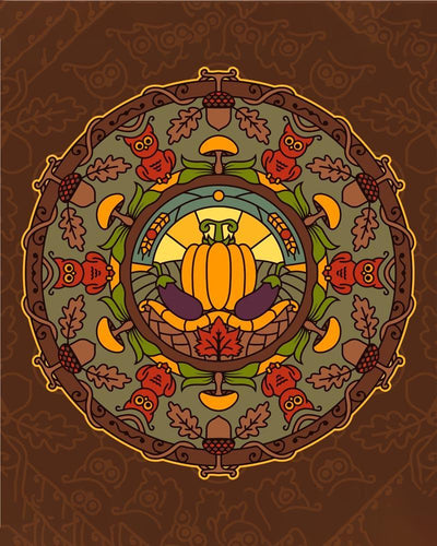 Malen nach Zahlen - Mandala - Herbstfarben