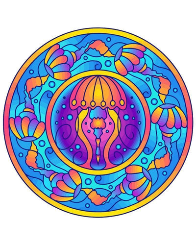 Malen nach Zahlen - Mandala - Qualle