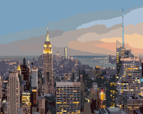 Malen nach Zahlen - Manhatten Skyline - New York