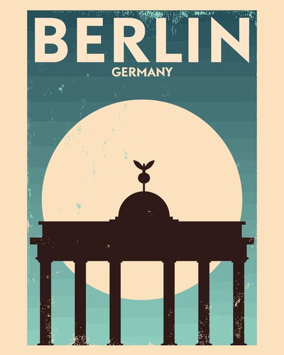 Malen nach Zahlen - Retro - Berlin Brandenburger Tor