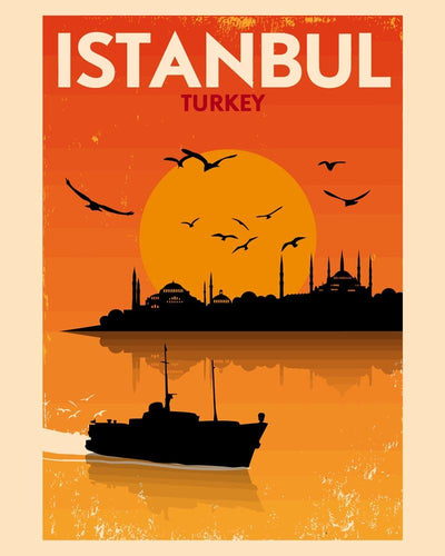 Malen nach Zahlen - Retro - Istanbul Türkei