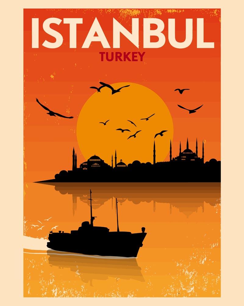 Malen nach Zahlen   Retro   Istanbul Türkei