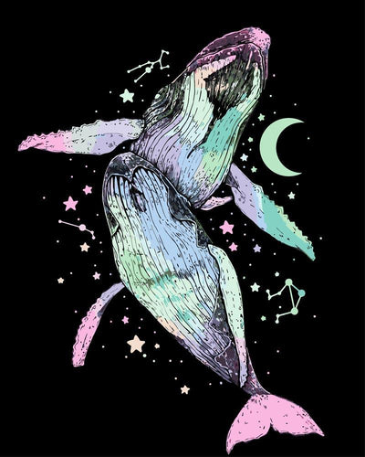 Malen nach Zahlen - Sternbild Wale - by Pixie Cold