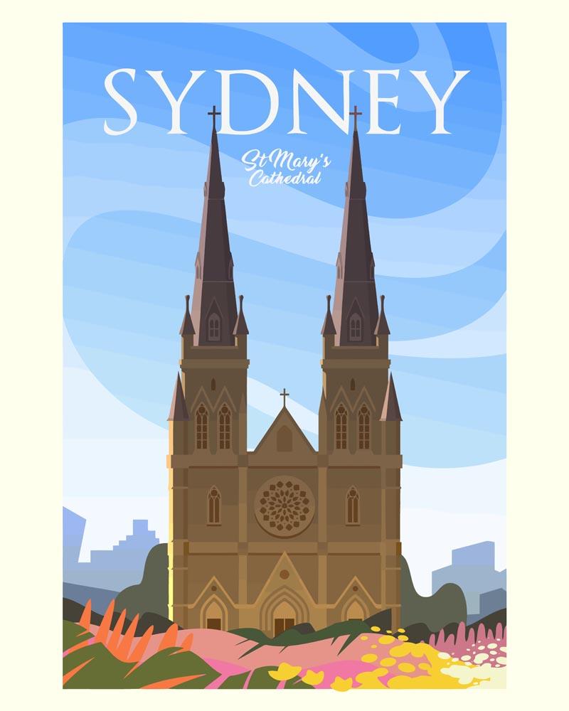 Malen nach Zahlen   Travel   Sydney Kirche