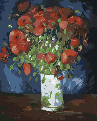 Malen nach Zahlen - Vase with Poppies - Vincent van Gogh