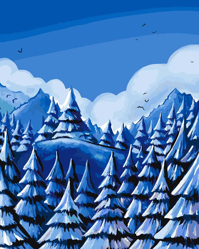 Malen nach Zahlen - Winterwald - by Farbheldin