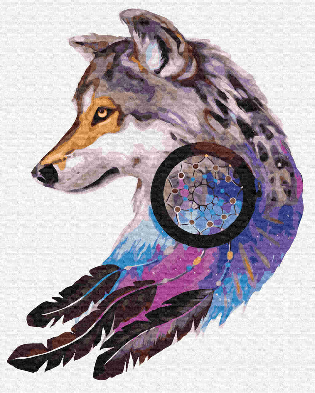 Malen nach Zahlen   wolf feathers   by Pixie Cold