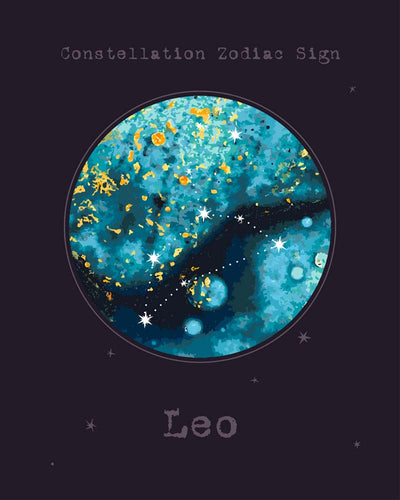 Malen nach Zahlen - Sternzeichen - Leo - Löwe