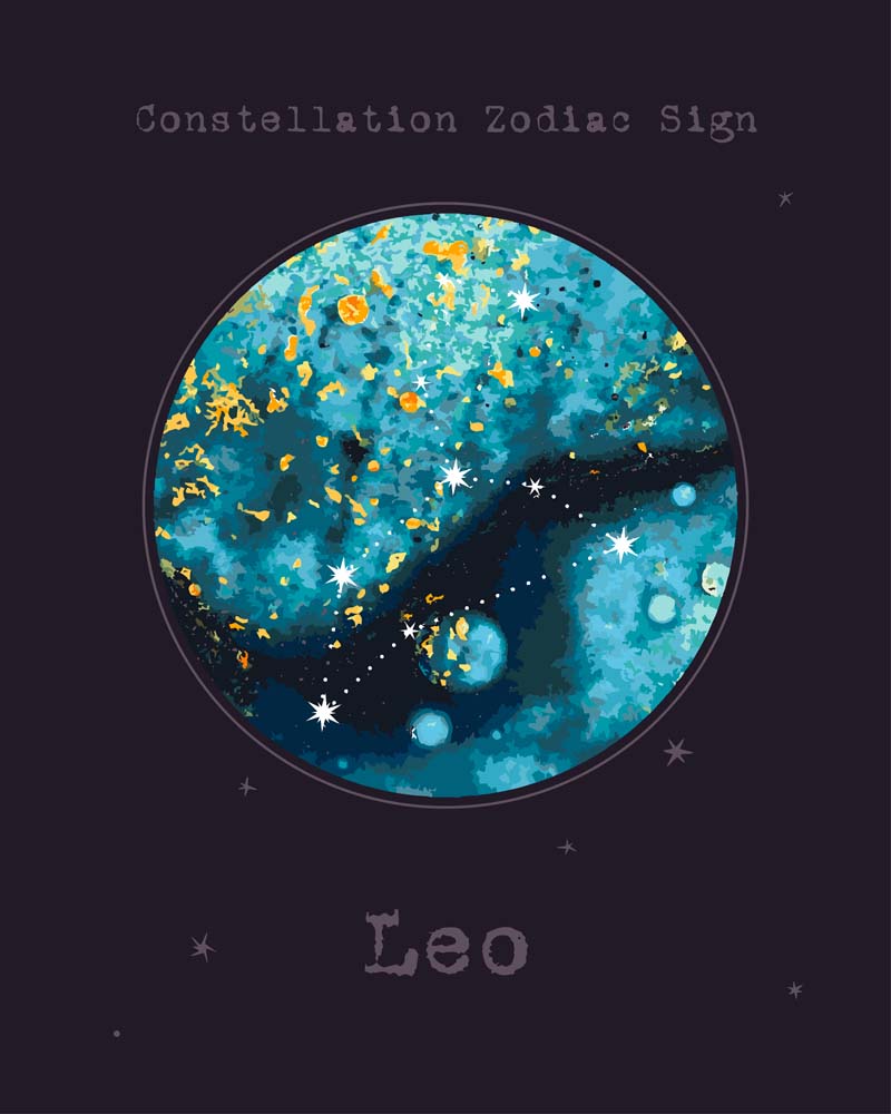 Malen nach Zahlen   Sternzeichen   Leo   Löwe
