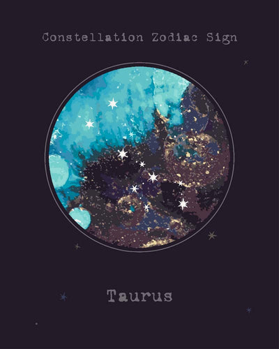 Malen nach Zahlen - Sternzeichen - Taurus - Stier