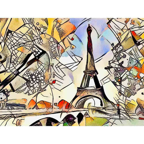 Malen nach Zahlen - Kandinsky trifft Paris 2 - Artist's Kandinsky Edition - by zamart