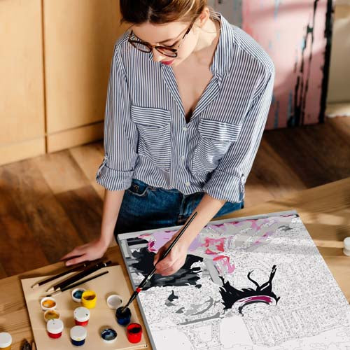 DIY Malen nach Zahlen - Herbst