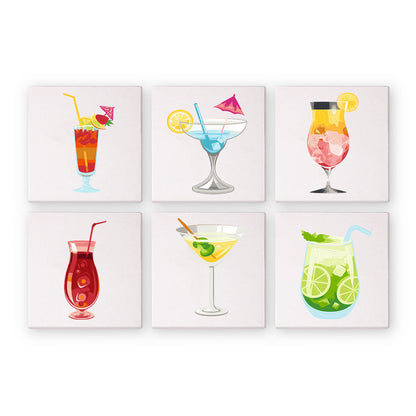 Malen nach Zahlen - Malen nach Zahlen - 6 Mini-Gemälde | Cocktail-Set