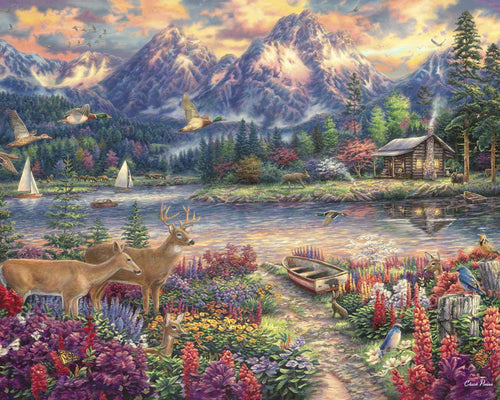 Malen nach Zahlen - Malen nach Zahlen - Spring Mountain Majesty - by Chuck Pinson