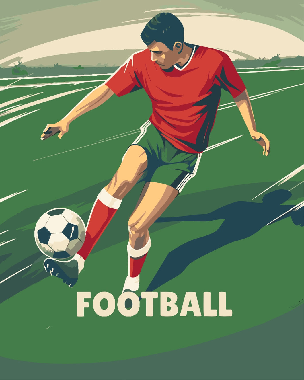 Malen nach Zahlen   Malen nach Zahlen   Fußball | Sportposter