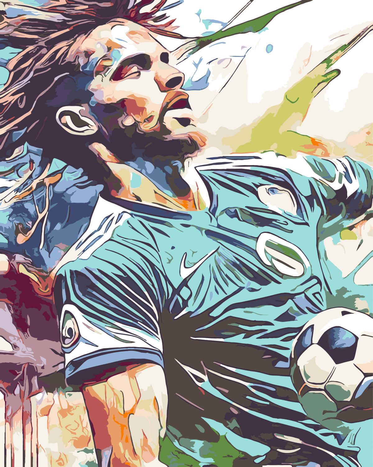 Malen nach Zahlen - Mahlen nach Zahlen - Fußballspieler 2 - by Zamart