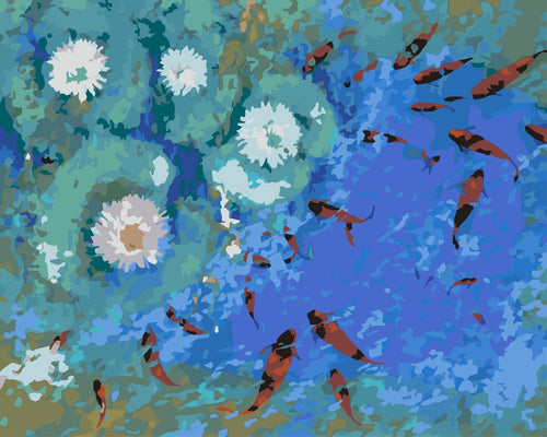 Malen nach Zahlen - Malen nach Zahlen - Der Teich - by Guido Borelli
