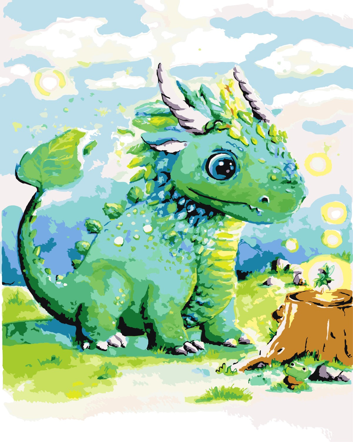 Malen nach Zahlen - Malen nach Zahlen - Walddrache - by Tiny Tami