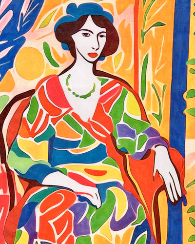 Malen nach Zahlen - Frau auf Stuhl by Zamart