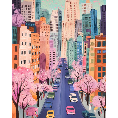 Malen nach Zahlen - Farbenfrohes New York