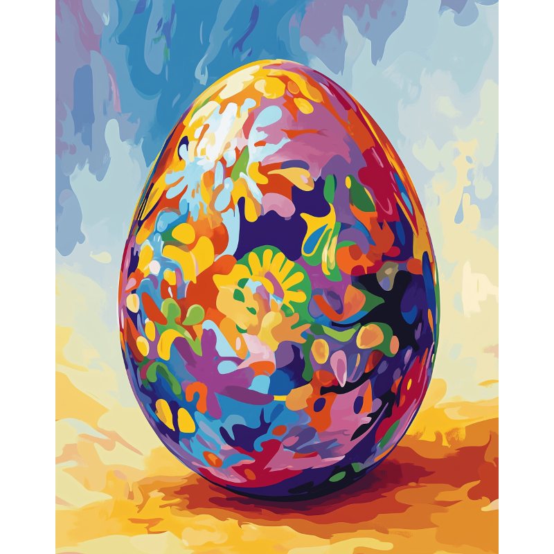 Malen nach Zahlen   Malen nach Zahlen   Buntes Osterei