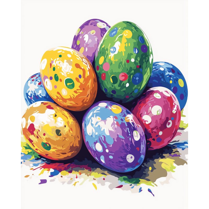 Malen nach Zahlen   Malen nach Zahlen   Bunte Ostereier