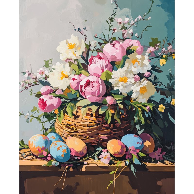 Malen nach Zahlen   Malen nach Zahlen   Osterblumen