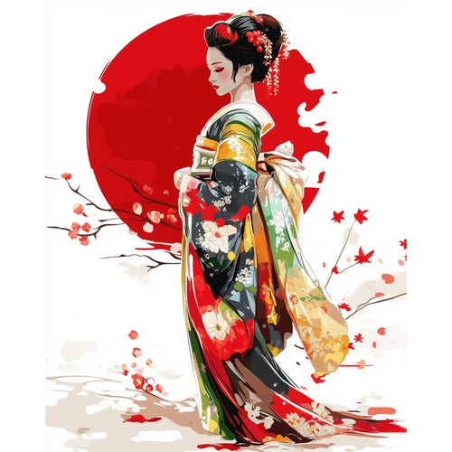 Malen nach Zahlen - Malen nach Zahlen - Japanisch Geisha
