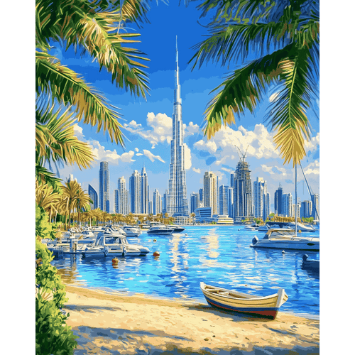 Malen nach Zahlen - Malen nach Zahlen - Burj Khalifa Dubai