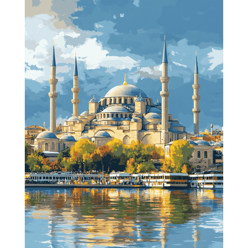Malen nach Zahlen - Malen nach Zahlen - Istanbul auf dem Wasser