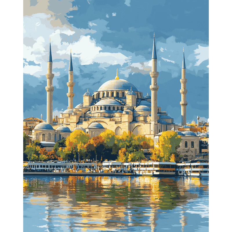 Malen nach Zahlen   Malen nach Zahlen   Istanbul auf dem Wasser