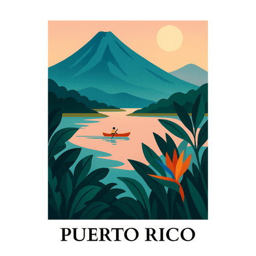 Malen nach Zahlen - Malen nach Zahlen - Reiseposter - Puerto Rico