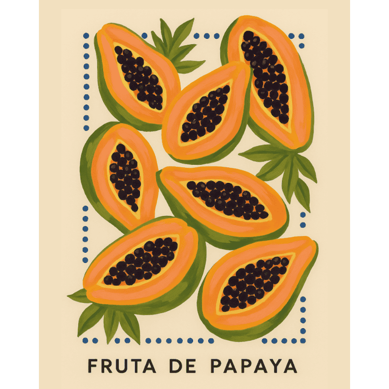 Malen nach Zahlen   Malen nach Zahlen   Italienische Papaya