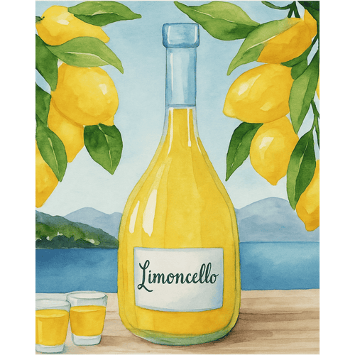 Malen nach Zahlen - Malen nach Zahlen - Limoncello Flasche