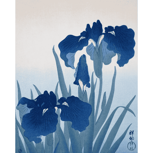 Malen nach Zahlen - Schwertlilien - Ohara Koson