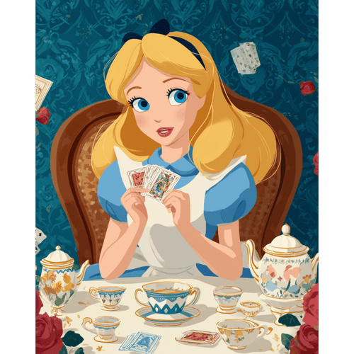 Malen nach Zahlen - Alice' Teeparty