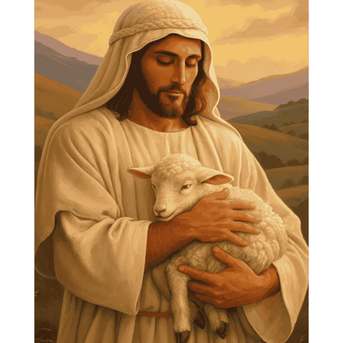 Malen nach Zahlen - Liebender Jesus