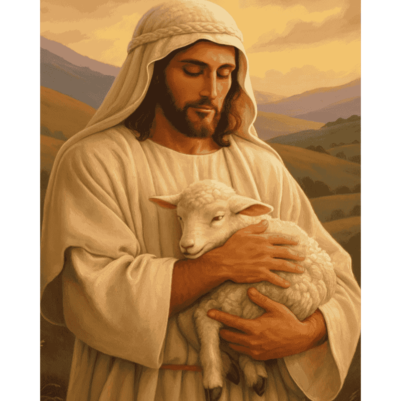 Malen nach Zahlen   Liebender Jesus