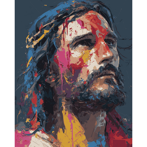 Malen nach Zahlen - Abstract Jesus