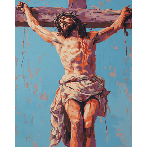 Malen nach Zahlen - Jesus am Kreuz