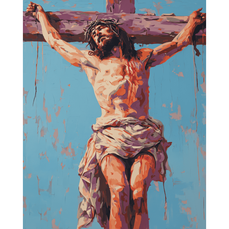 Malen nach Zahlen   Jesus am Kreuz
